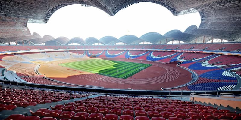 Sức chứa của sân vận động 1/5 tại thủ đô Bình Nhưỡng của Triều Tiên là cực khủng